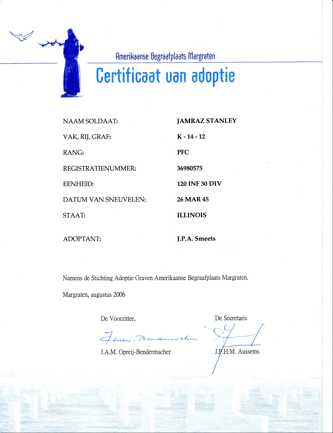The adoption certificate